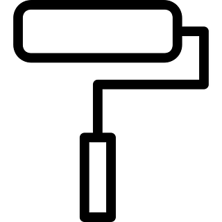 Malerrolle Symbol für gründliche Qualitätsarbeit